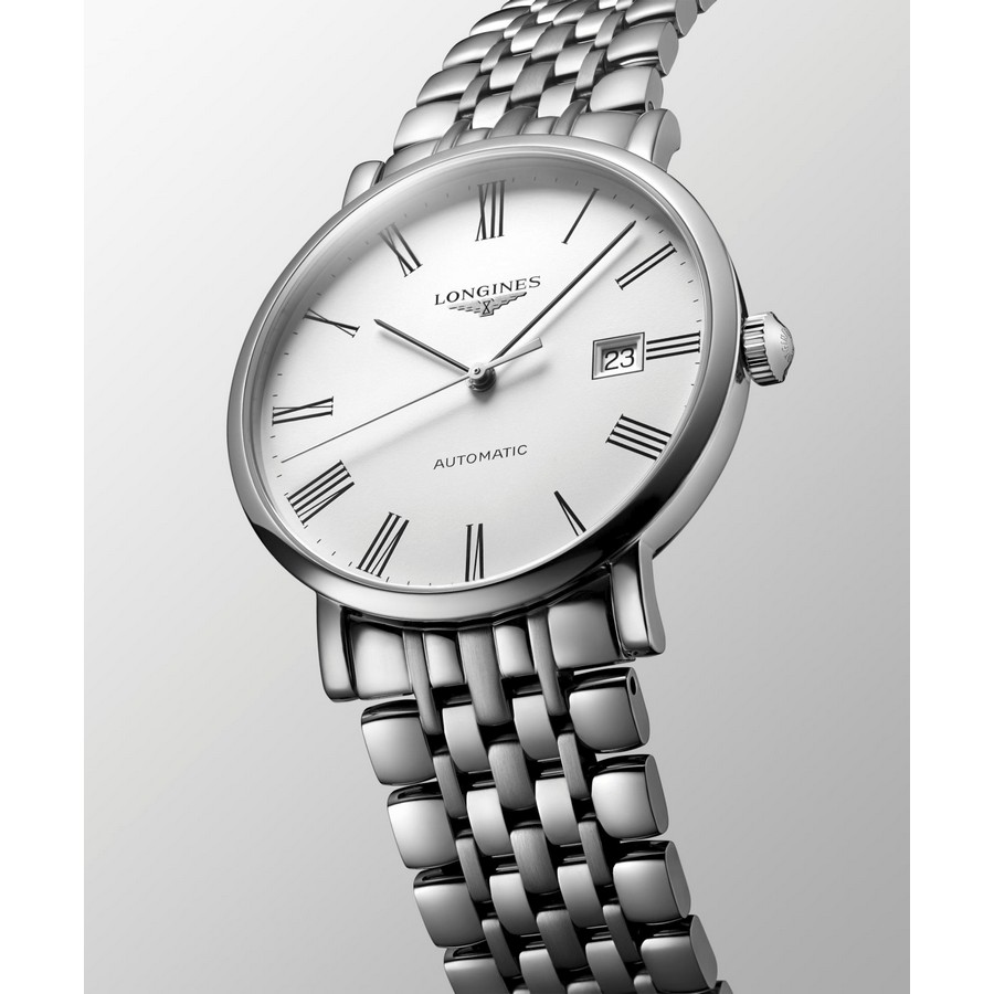 Đồng Hồ Longines The Longines Elegant Collection Nam 39mm Trắng Xám